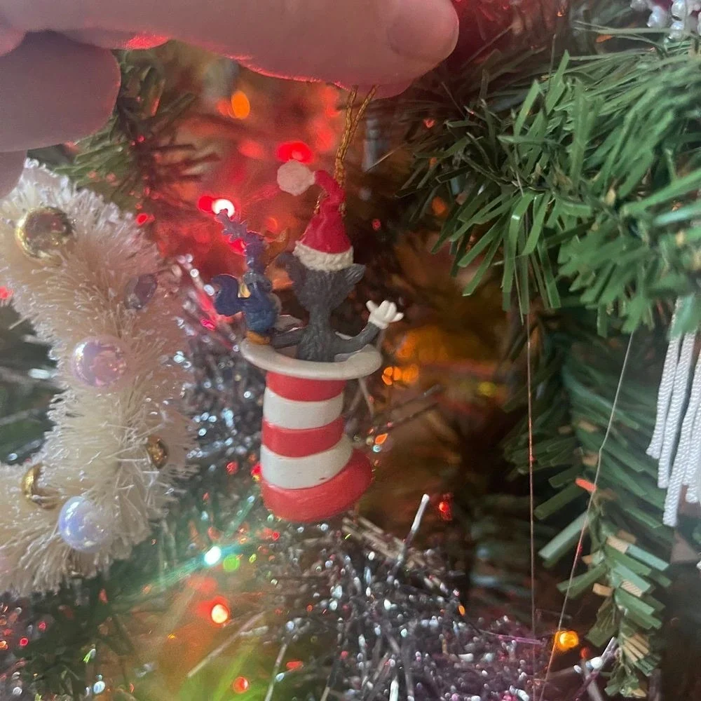 VTG Enesco Dr Seuss Cat In The Hat Miniature Christmas Ornaments‎